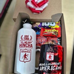 caja de regalo américa de cali con caramañola y mug personalizado – detalles cali