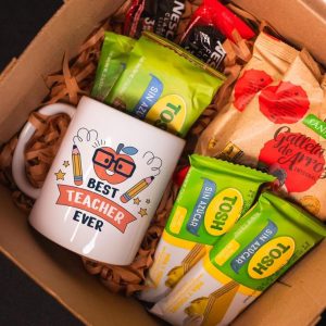 Home caja regalo 'mejor profesor' con mug y snacks en cali detalles cali