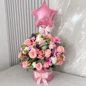 rosas ramo globo detalle floral mujer regalo